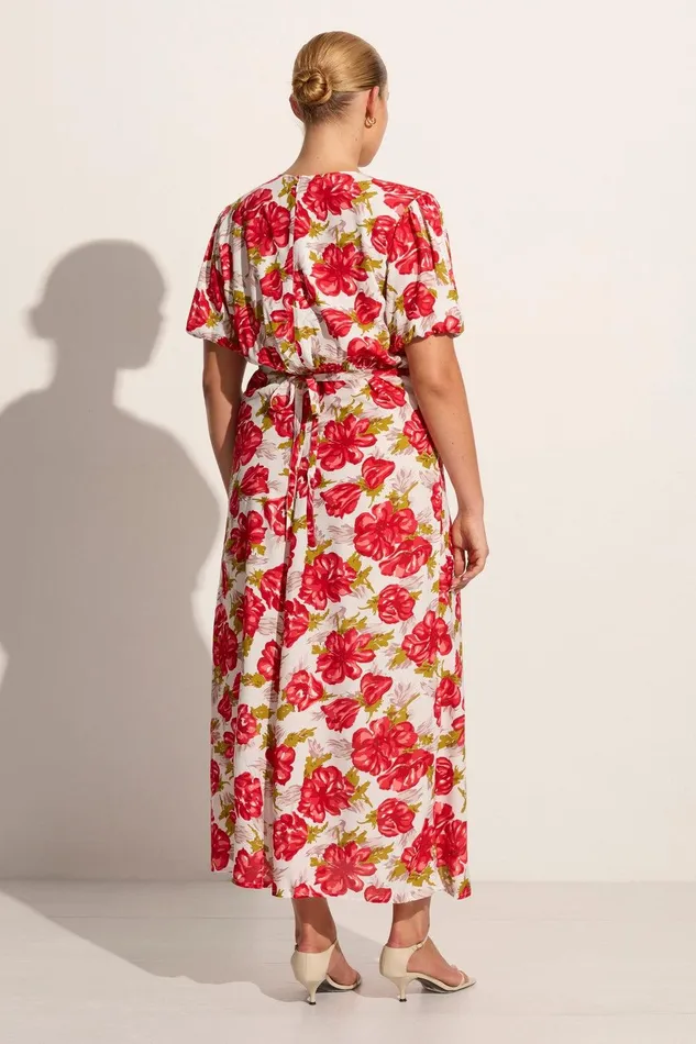 Women Bellavista Midi Dress Isadora Floral Red 8211 Final Sale Faithfull The Brand Dresses Women Bellavista Midi Dress Isadora Floral Red 8211 Final Sale Faithfull The Brand Dresses