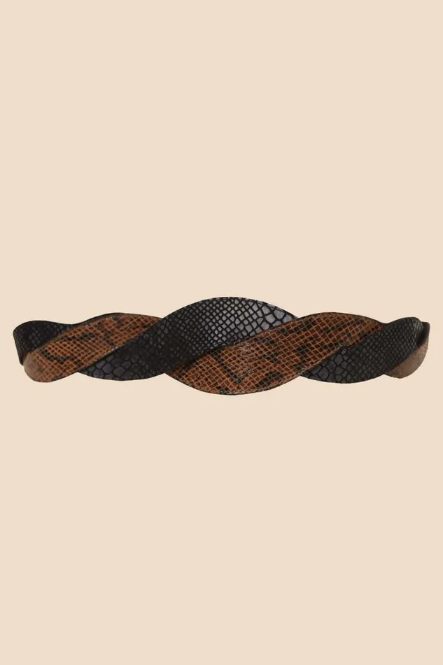 Women Belts RIXO Preesha Brown And Black