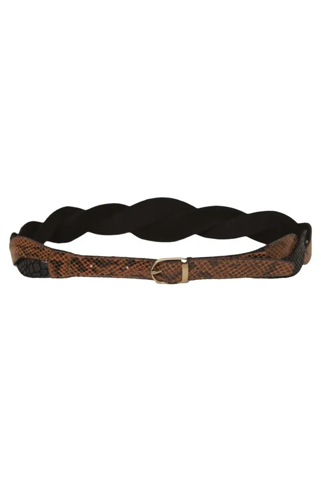 Women Belts RIXO Preesha Brown And Black Women Belts RIXO Preesha Brown And Black