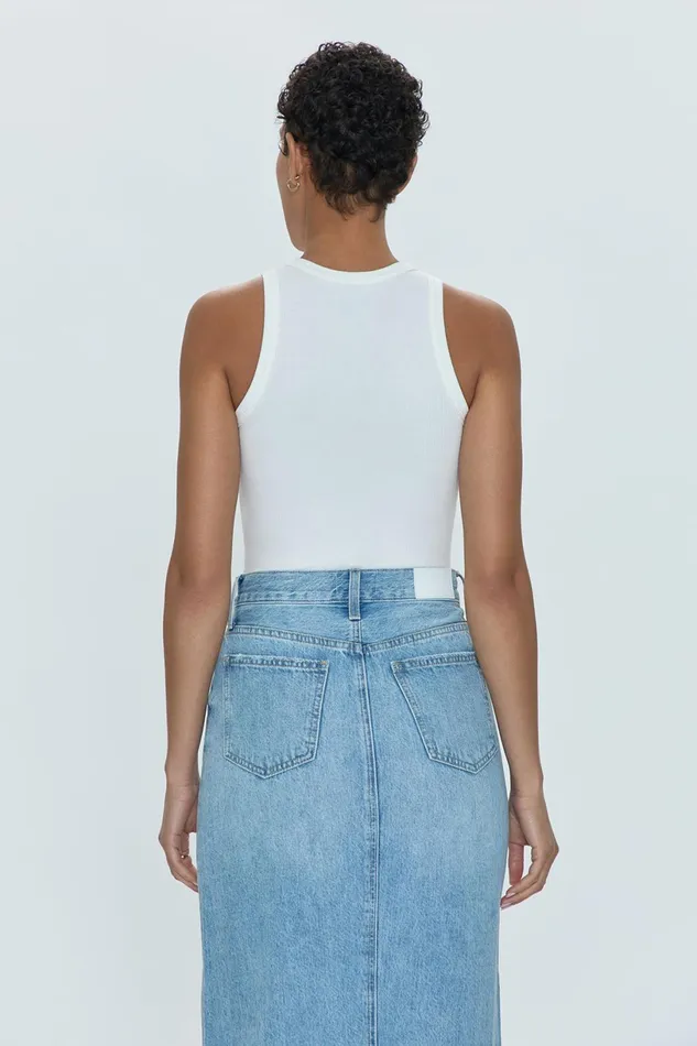 Women Blake Crewneck Bodysuit 8211 Le Blanc Pistola Denim Tees and Tanks