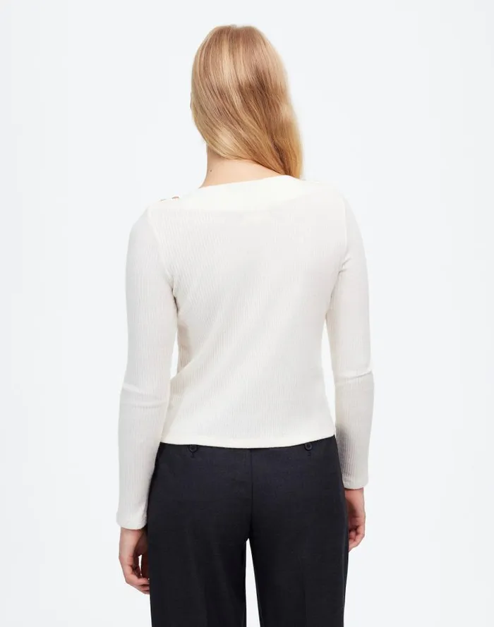 Women Boatneck LongSleeve Tee Antique Cream Madewell Tees