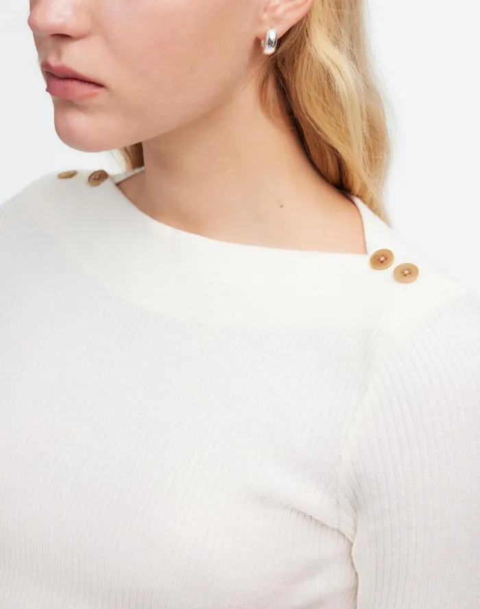 Women Boatneck LongSleeve Tee Antique Cream Madewell Tees