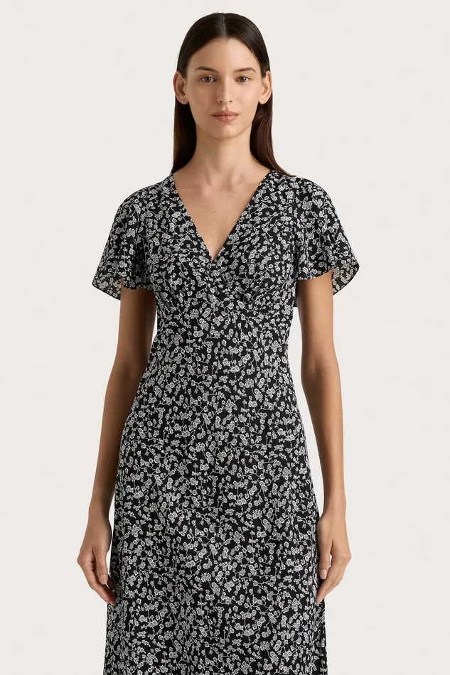 Women Boda Midi Dress Amaryllis Floral Black Faithfull The Brand Dresses Women Boda Midi Dress Amaryllis Floral Black Faithfull The Brand Dresses