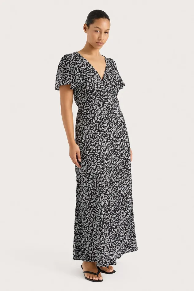 Women Boda Midi Dress Amaryllis Floral Black Faithfull The Brand Dresses Women Boda Midi Dress Amaryllis Floral Black Faithfull The Brand Dresses