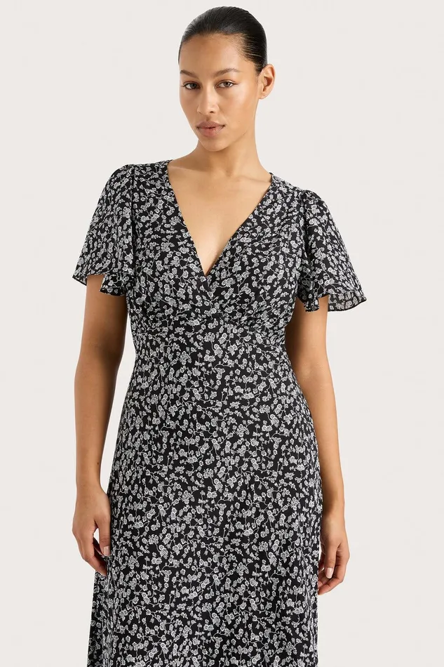 Women Boda Midi Dress Amaryllis Floral Black Faithfull The Brand Dresses Women Boda Midi Dress Amaryllis Floral Black Faithfull The Brand Dresses