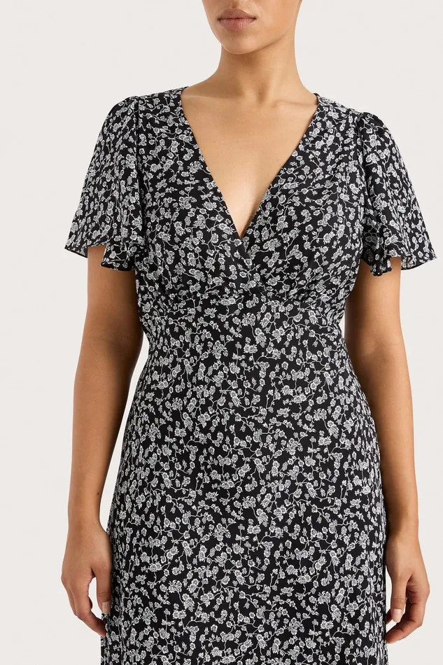 Women Boda Midi Dress Amaryllis Floral Black Faithfull The Brand Dresses Women Boda Midi Dress Amaryllis Floral Black Faithfull The Brand Dresses