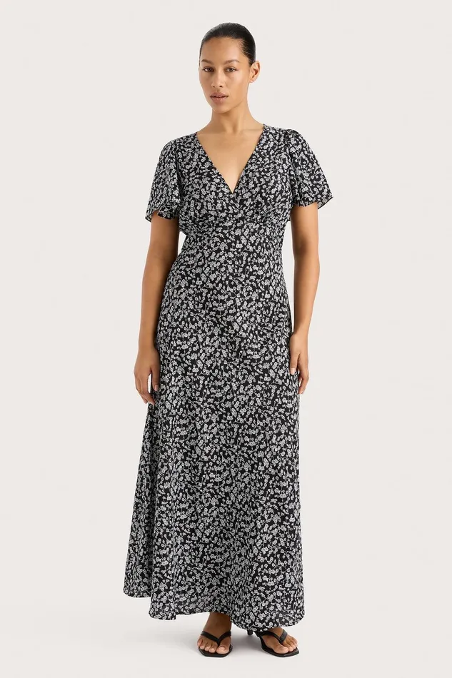 Women Boda Midi Dress Amaryllis Floral Black Faithfull The Brand Dresses Women Boda Midi Dress Amaryllis Floral Black Faithfull The Brand Dresses