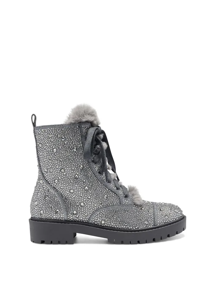 Women Boots and Booties Jessica Simpson Kalirah Boot In Pewter Pewter Sparkle Women Boots and Booties Jessica Simpson Kalirah Boot In Pewter Pewter Sparkle