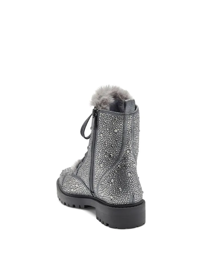 Women Boots and Booties Jessica Simpson Kalirah Boot In Pewter Pewter Sparkle