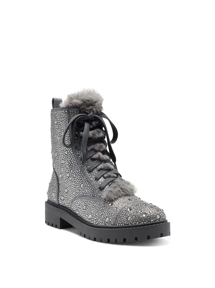 Women Boots and Booties Jessica Simpson Kalirah Boot In Pewter Pewter Sparkle