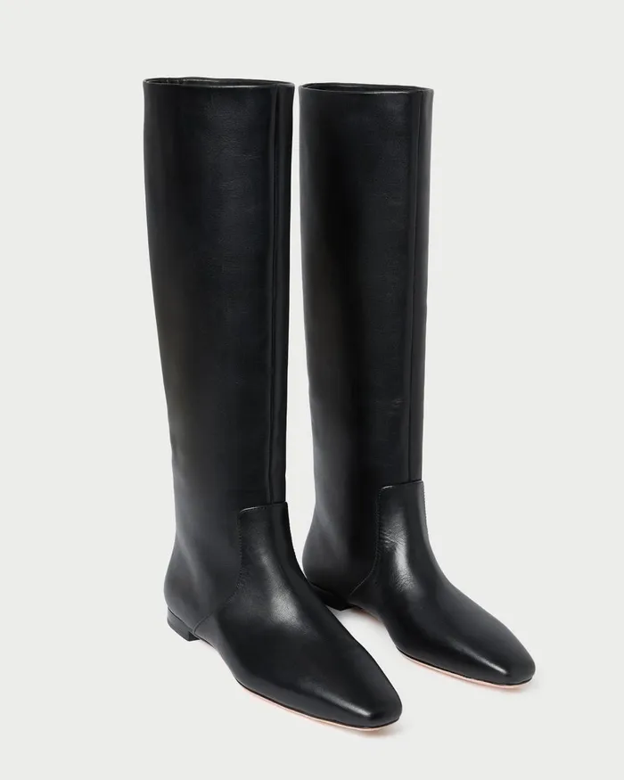 Women Boots Loeffler Randall Lillian Black Leather Tall Boot Women Boots Loeffler Randall Lillian Black Leather Tall Boot