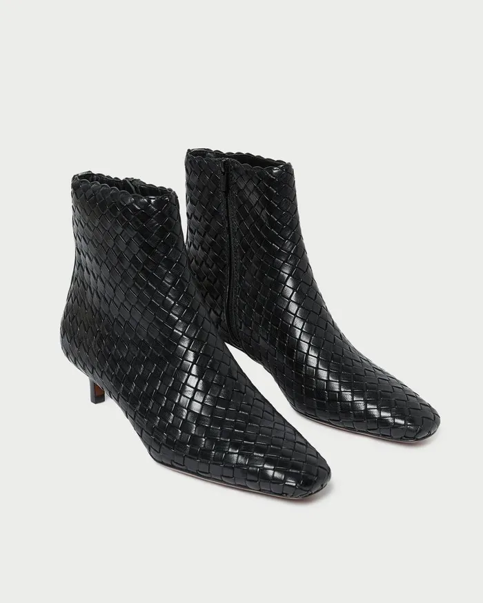 Women Boots Loeffler Randall Marcella Black Woven Ankle Boot Women Boots Loeffler Randall Marcella Black Woven Ankle Boot
