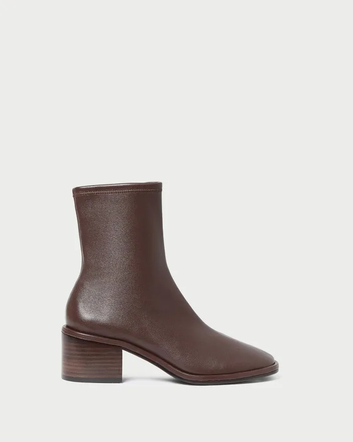 Women Boots Loeffler Randall Roxy Espresso Block Heel Bootie