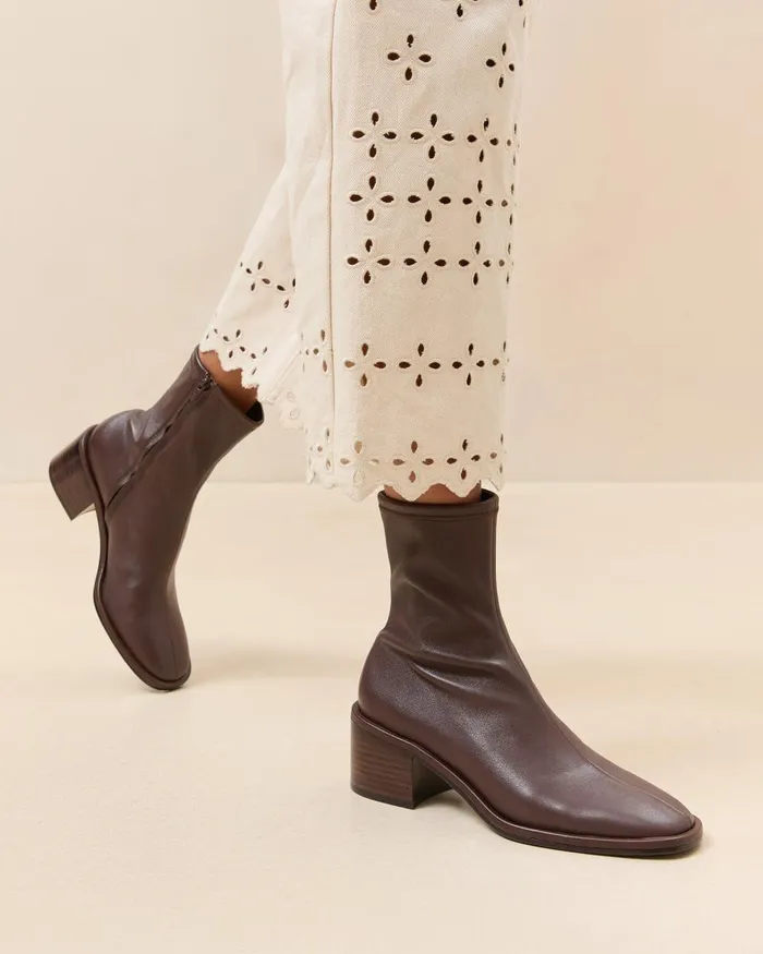 Women Boots Loeffler Randall Roxy Espresso Block Heel Bootie Women Boots Loeffler Randall Roxy Espresso Block Heel Bootie
