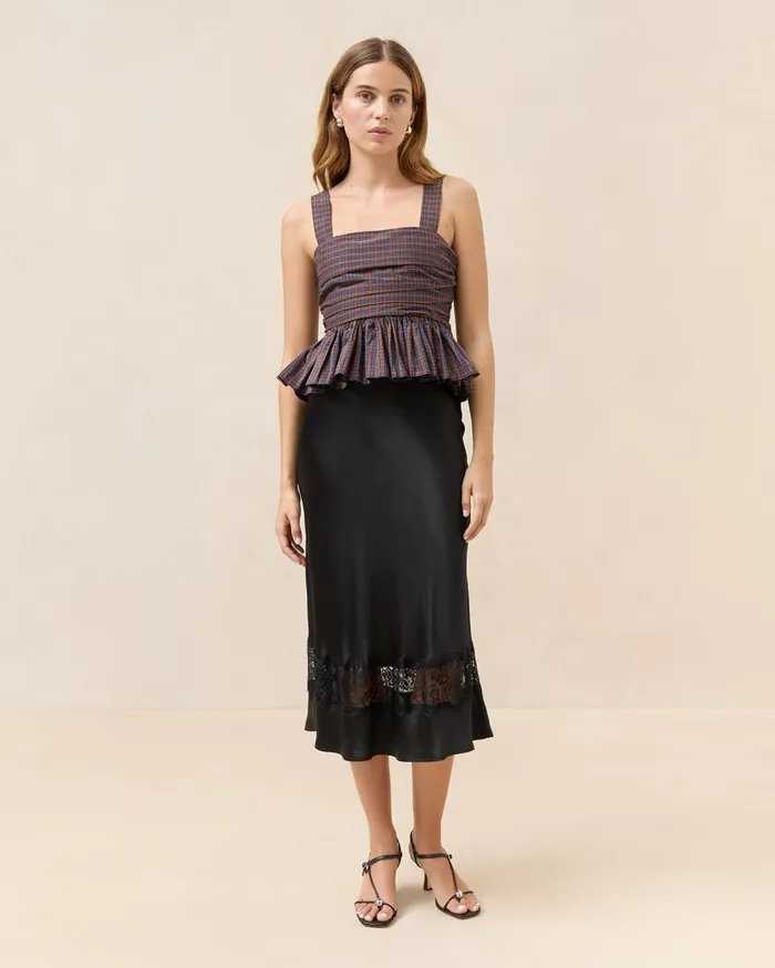 Women Bottoms Loeffler Randall Saskia Red Silk Skirt Women Bottoms Loeffler Randall Saskia Red Silk Skirt