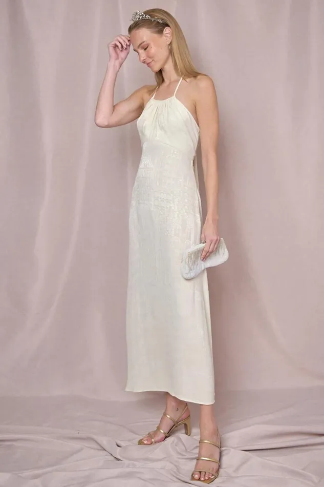 Women Bridal Party RIXO Marilyn Town House Jacquard Antique White Women Bridal Party RIXO Marilyn Town House Jacquard Antique White