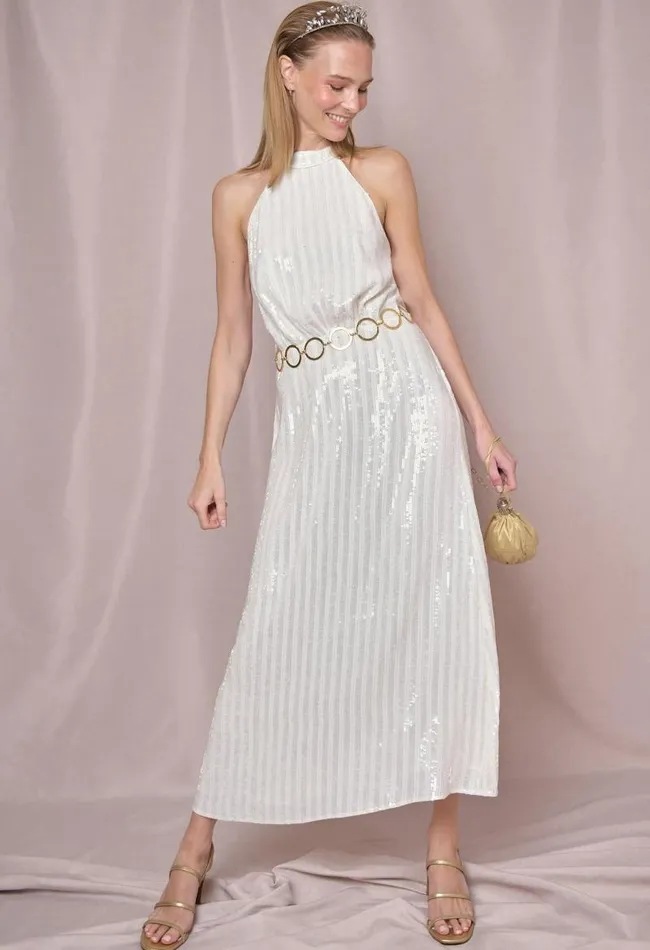 Women Bridal Party RIXO Vivienne Sequins Ivory Women Bridal Party RIXO Vivienne Sequins Ivory