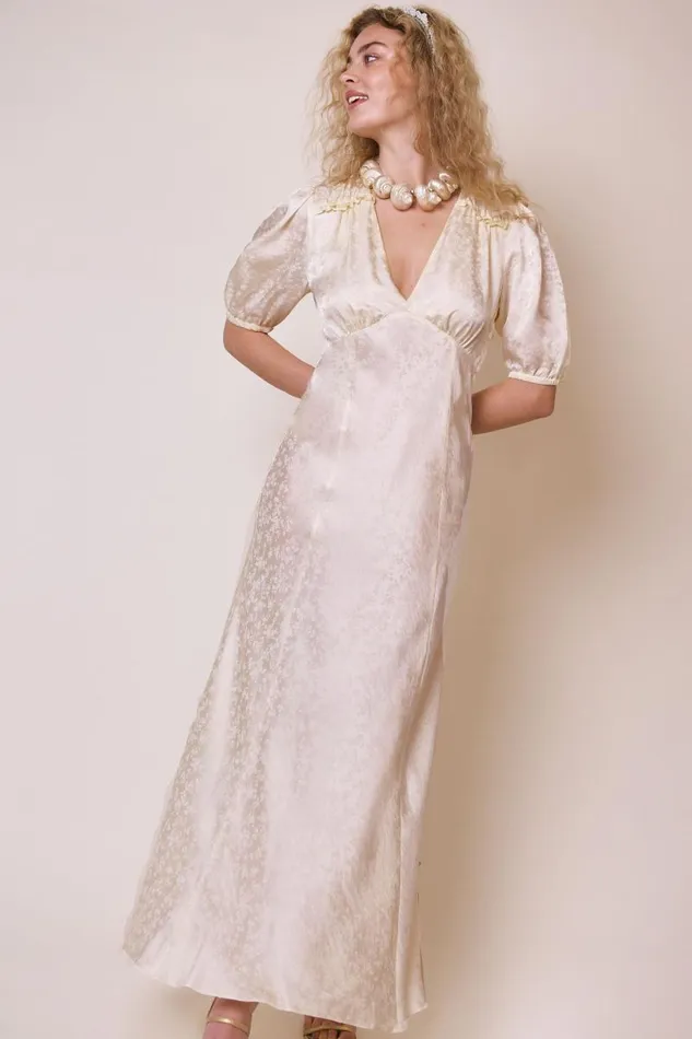 Women Bridal RIXO Blanca Ditsy Garden Jacquard Ivory Women Bridal RIXO Blanca Ditsy Garden Jacquard Ivory