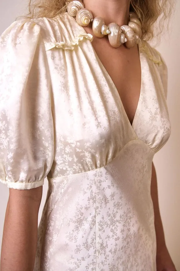 Women Bridal RIXO Blanca Ditsy Garden Jacquard Ivory Women Bridal RIXO Blanca Ditsy Garden Jacquard Ivory