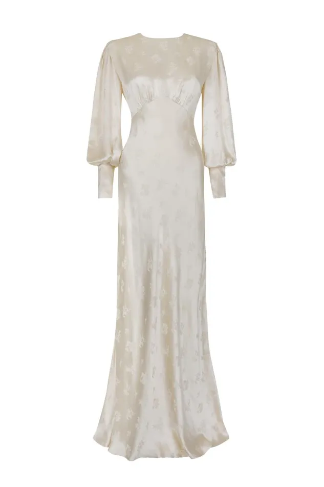 Women Bridal RIXO Clementine Rose Bud Silk Jacquard Women Bridal RIXO Clementine Rose Bud Silk Jacquard