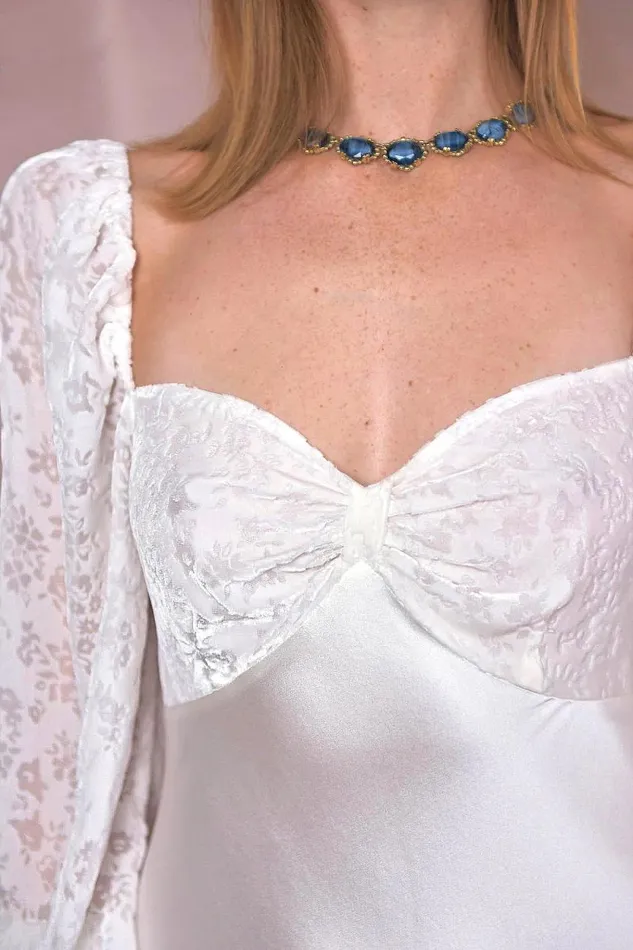 Women Bridal RIXO Gio Velvet Burnout Ivory Women Bridal RIXO Gio Velvet Burnout Ivory