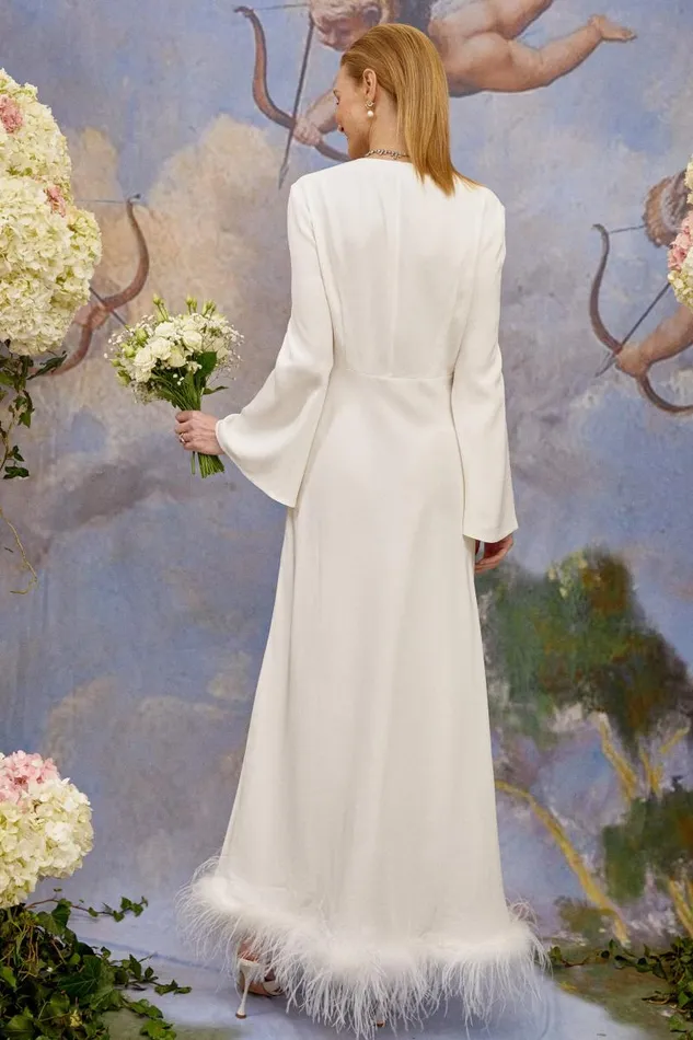 Women Bridal RIXO Jazi Satin Back Silk Crepe Women Bridal RIXO Jazi Satin Back Silk Crepe