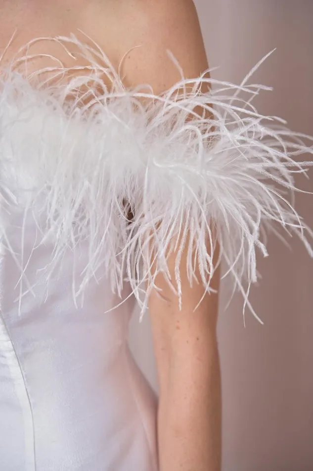Women Bridal RIXO Lena Feather Ivory Women Bridal RIXO Lena Feather Ivory