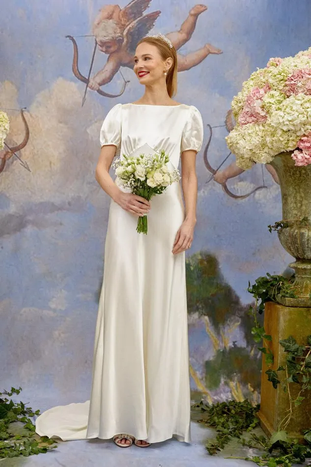 Women Bridal RIXO Natalia Satin Back Silk Crepe Women Bridal RIXO Natalia Satin Back Silk Crepe