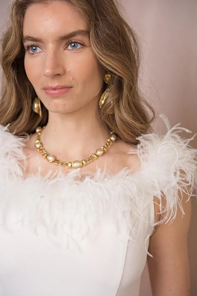 Women Bridal RIXO Winslett Ivory Feathers Women Bridal RIXO Winslett Ivory Feathers