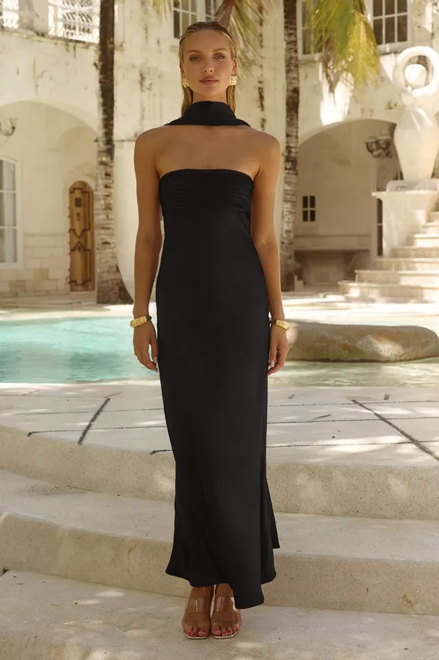 Women Bridesmaids Dresses Runaway The Label ELSA MAXI DRESS Black
