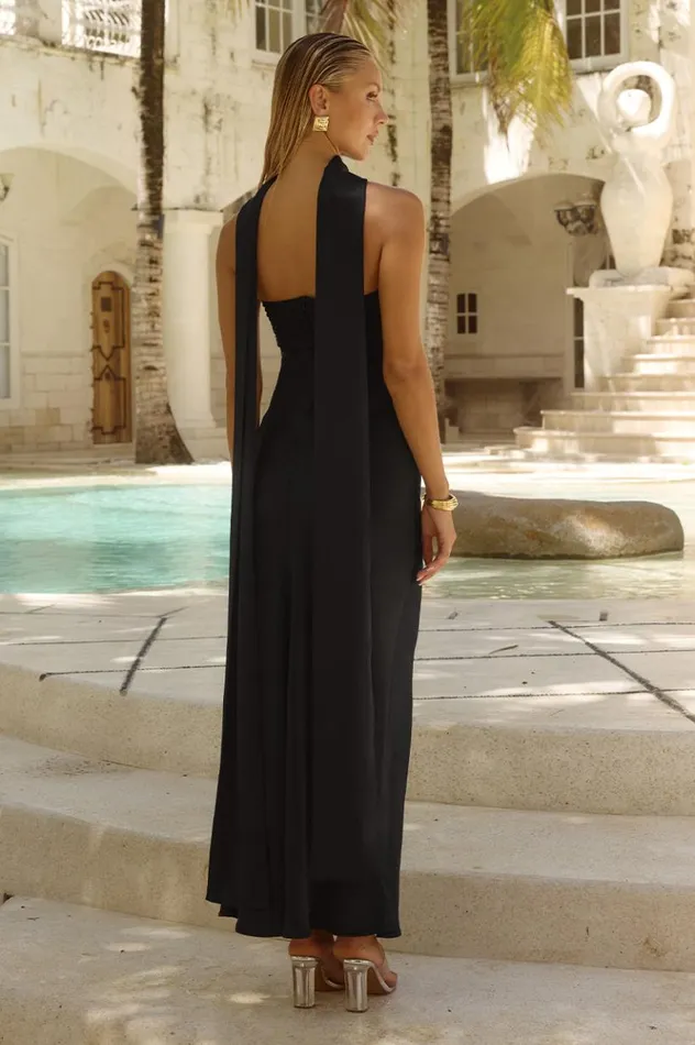 Women Bridesmaids Dresses Runaway The Label ELSA MAXI DRESS Black