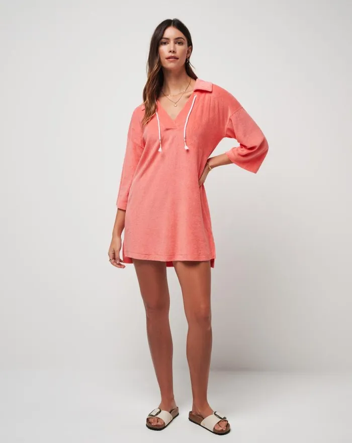 Women BRUNCH ME BABY TERRY DRESS Shell Pink TravisMathew Dresses