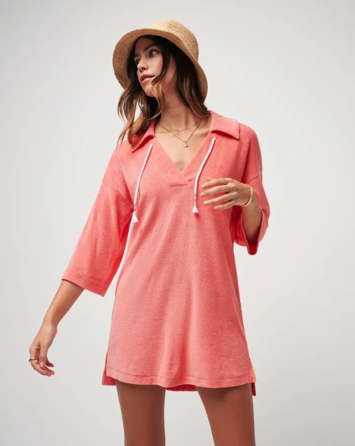 Women BRUNCH ME BABY TERRY DRESS Shell Pink TravisMathew Dresses