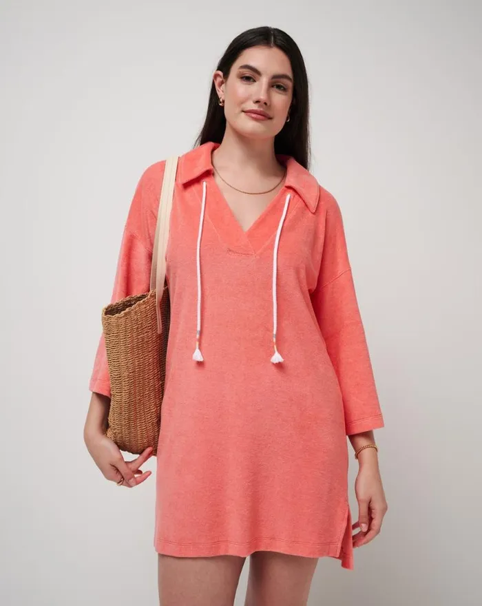 Women BRUNCH ME BABY TERRY DRESS Shell Pink TravisMathew Dresses