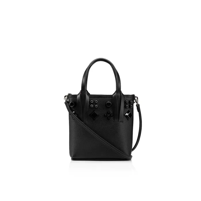 Women Cabata NS Mini Tote Bag 8211 Calf Leather 8211 Black Black Christian Louboutin Mini Bags