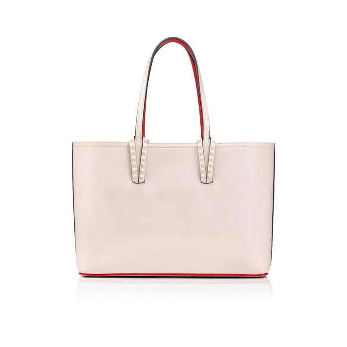 Women Cabata Small Tote Bag 8211 Calf Leather Loubinthesky Print 8211 Leche Beige Christian Louboutin Totes Women Cabata Small Tote Bag 8211 Calf Leather Loubinthesky Print 8211 Leche Beige Christian Louboutin Totes