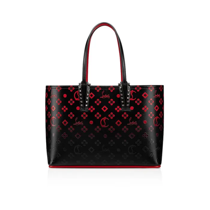 Women Cabata Small Tote Bag 8211 Calf Leather Print Loubinthesky 8211 Black Black Christian Louboutin Totes Women Cabata Small Tote Bag 8211 Calf Leather Print Loubinthesky 8211 Black Black Christian Louboutin Totes