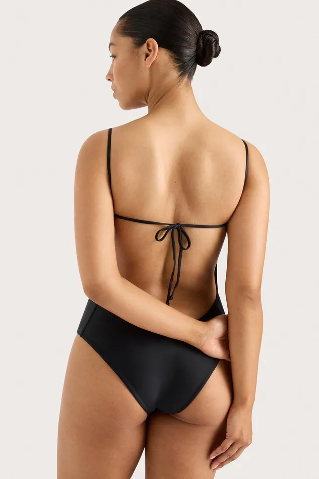 Women Cabo String One Piece Black Faithfull The Brand Swim Women Cabo String One Piece Black Faithfull The Brand Swim