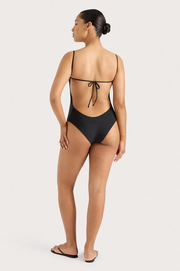 Women Cabo String One Piece Black Faithfull The Brand Swim Women Cabo String One Piece Black Faithfull The Brand Swim