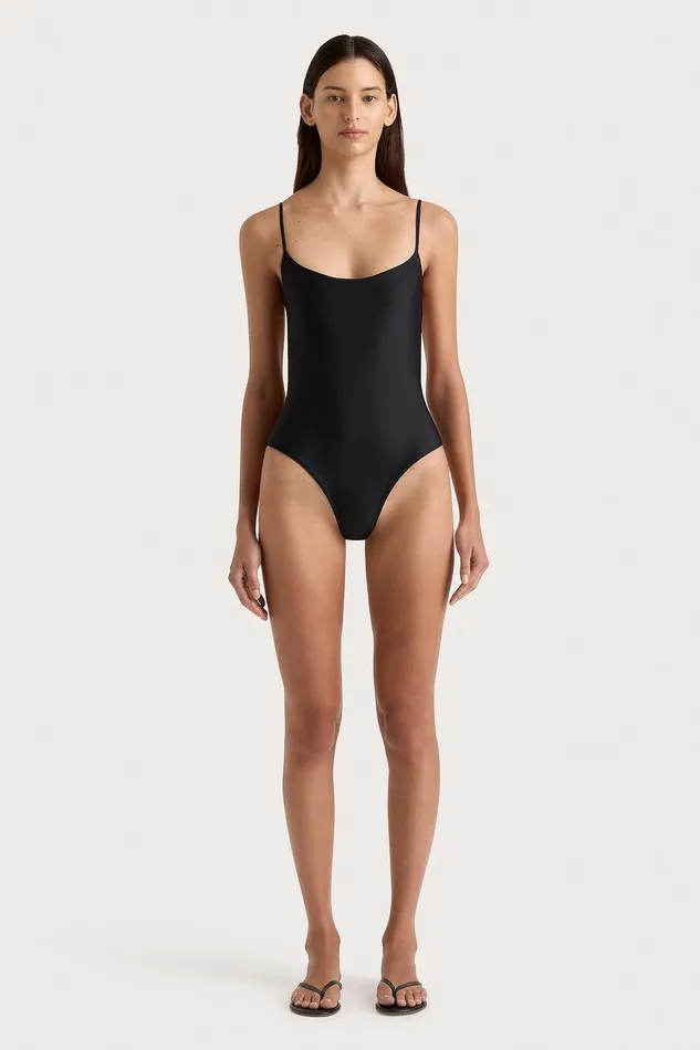 Women Cabo String One Piece Black Faithfull The Brand Swim Women Cabo String One Piece Black Faithfull The Brand Swim