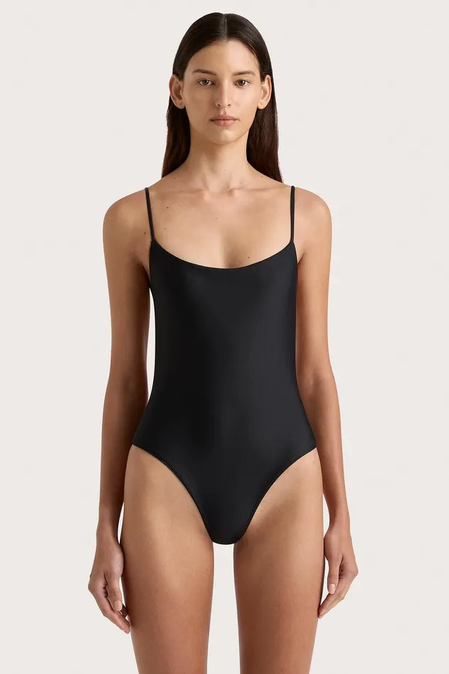 Women Cabo String One Piece Black Faithfull The Brand Swim Women Cabo String One Piece Black Faithfull The Brand Swim