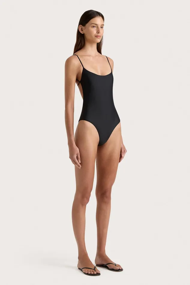 Women Cabo String One Piece Black Faithfull The Brand Swim Women Cabo String One Piece Black Faithfull The Brand Swim
