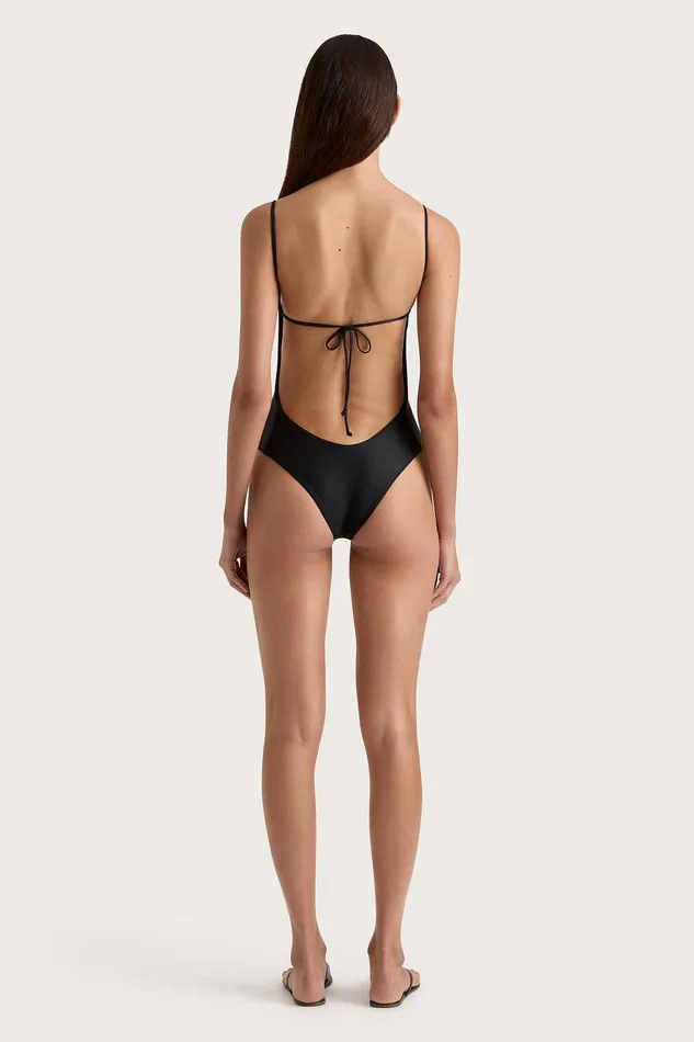 Women Cabo String One Piece Black Faithfull The Brand Swim Women Cabo String One Piece Black Faithfull The Brand Swim