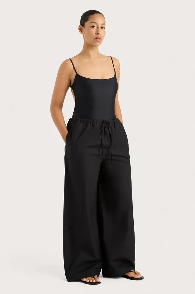 Women Cabo String One Piece Black Faithfull The Brand Swim Women Cabo String One Piece Black Faithfull The Brand Swim