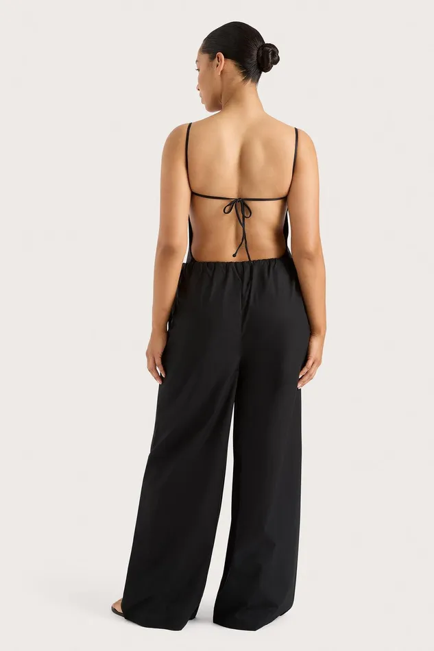 Women Cabo String One Piece Black Faithfull The Brand Swim Women Cabo String One Piece Black Faithfull The Brand Swim