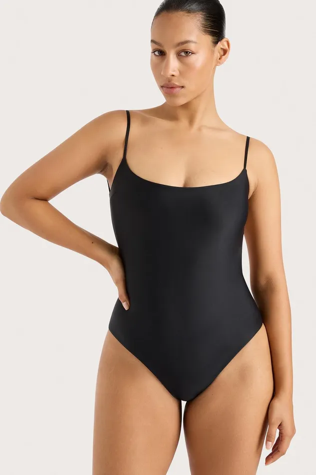 Women Cabo String One Piece Black Faithfull The Brand Swim Women Cabo String One Piece Black Faithfull The Brand Swim