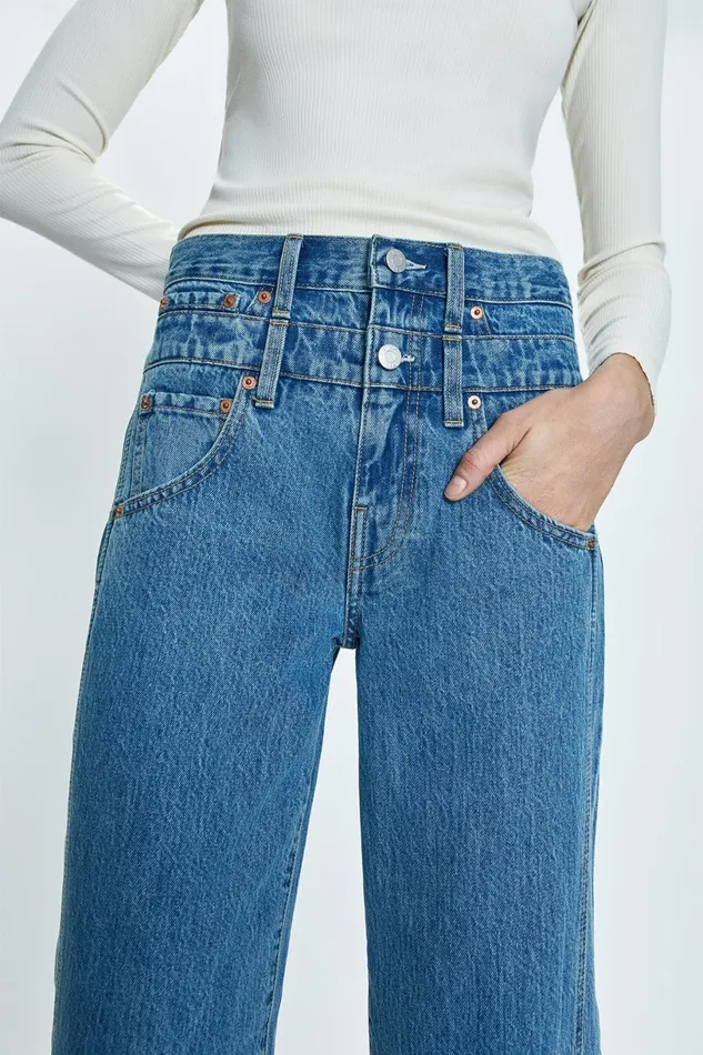 Women Caleb High Rise Stacked Waist Jean 8211 Venue Pistola Denim Denim