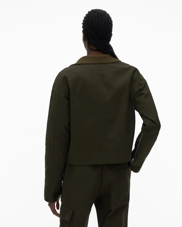 Women Canvas Bomber Jacket Hunter Sage Helmut Lang Jackets