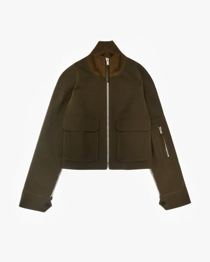 Women Canvas Bomber Jacket Hunter Sage Helmut Lang Jackets