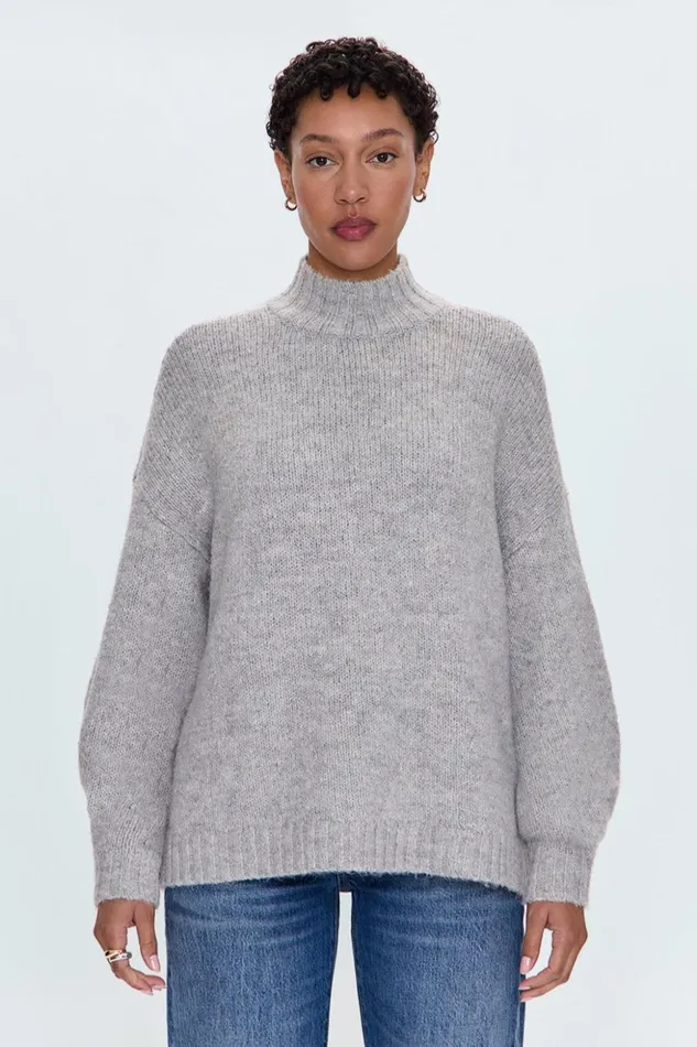 Women Carlen Sweater 8211 Heather Grey Pistola Denim Sweaters and Knits